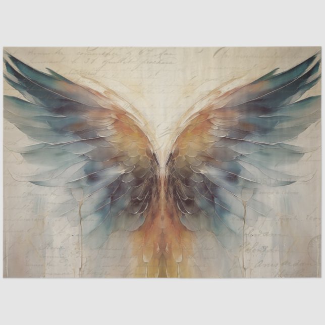 Papel De Seda Ángel Alas 2 Resumen etéreo Impresionismo (Anverso)