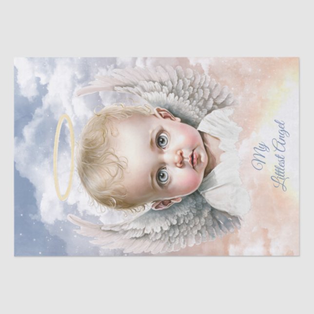 Papel De Seda Angel Baby "My Littlest Angel" Personalizado (Anverso)