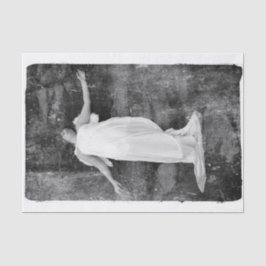 Papel De Seda Ángel Chica Vintage Grunge De Textura Blanco Y Neg