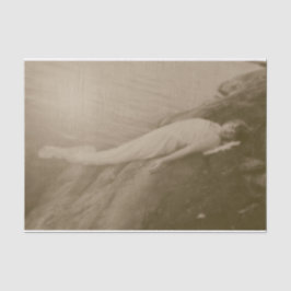 Papel De Seda Angel Chica Vintage Sepia Decoupage Arte Antiguo