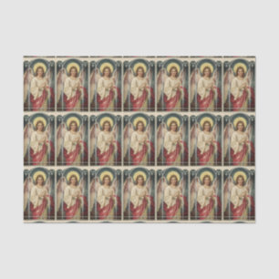 Papel De Seda Ángel con cinta rosa