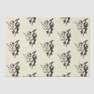 Papel De Seda Ángel Cupido de la Vieja en Beige