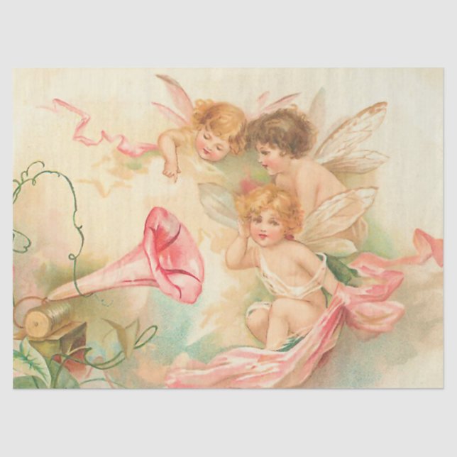 Papel De Seda Ángel cupido valentino vintage 1 (Anverso)