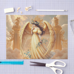 Papel De Seda Ángel de la puerta celestial elegante