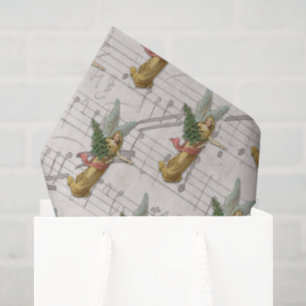 Papel De Seda Ángel de Navidad de árbol antiguo victoriano crist