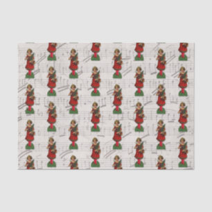 Papel De Seda Ángel de Navidad Vintage Religión Victoriana Niña