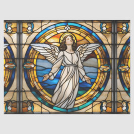 Papel De Seda Ángel del cielo de vidrio contenido falso para Dec