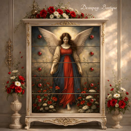 Papel De Seda Ángel del Prado Andante Tono Tierra Decoupage Vint