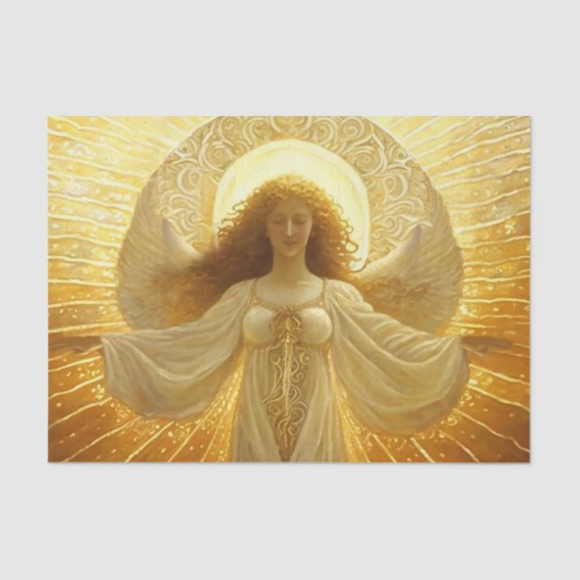 Papel De Seda Ángel Dorado Despertar del Conocimiento  (Anverso)