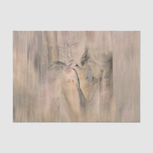 Papel De Seda Ángel Elegante Boho Floral Antiguo Sepia Eéreal
