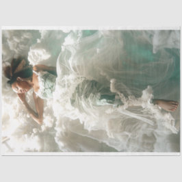 Papel De Seda Ángel en la desunión de las nubes