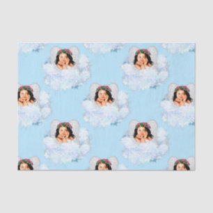 Papel De Seda Ángel en las nubes de 4-LtBlue-TISSUE WRAPPING PAP