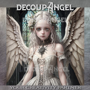 Papel De Seda Ángel gótico: Britney - Decoupage -
