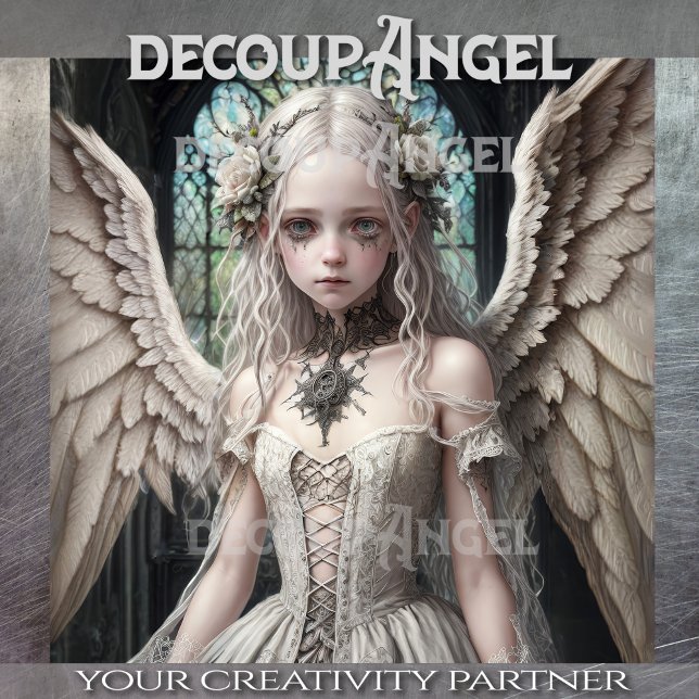 Papel De Seda Ángel gótico: Britney - Decoupage - (Subido por el creador)
