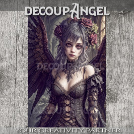 Papel De Seda Ángel gótico: Chantal - Decoupage -