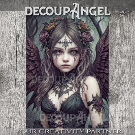 Papel De Seda Ángel gótico: Lily - Decoupage -