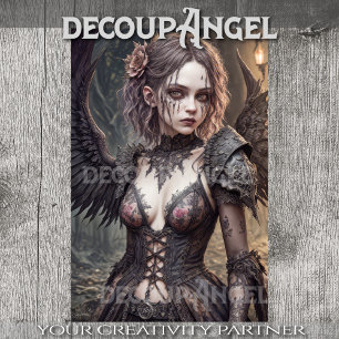 Papel De Seda Ángel gótico: Michelle - Decoupage -