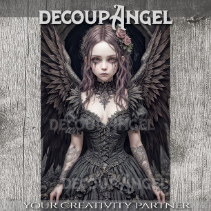 Papel De Seda Ángel gótico: Sophia - Decoupage -