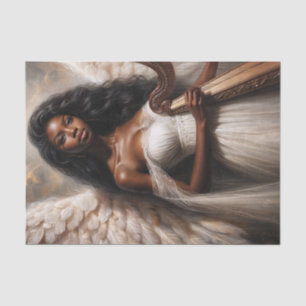 Papel De Seda Angel Holding Harp