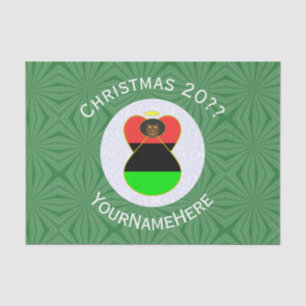 Papel De Seda Angel personalizado de los Navidades de la bandera