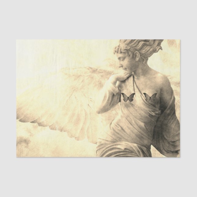 PAPEL DE SEDA ANGEL TISSUE PAPER EN AMARILLO (Anverso)