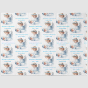 Papel De Seda Ángel vigila el bautismo de bebé