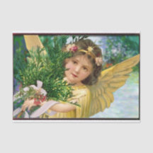 Ángel Vintage En Los Navidades De Nieve