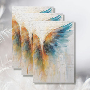 Papel De Seda Ángel Wing Ethereal Resumen Impresionismo Elegante
