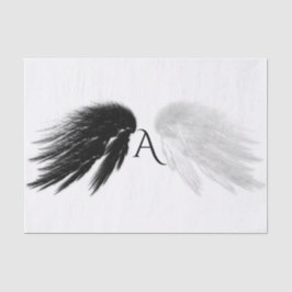 Papel De Seda ANGEL WINGS Black + White Monograma