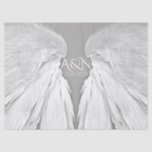 ANGEL WINGS Bodas Iniciales Elegante Gris