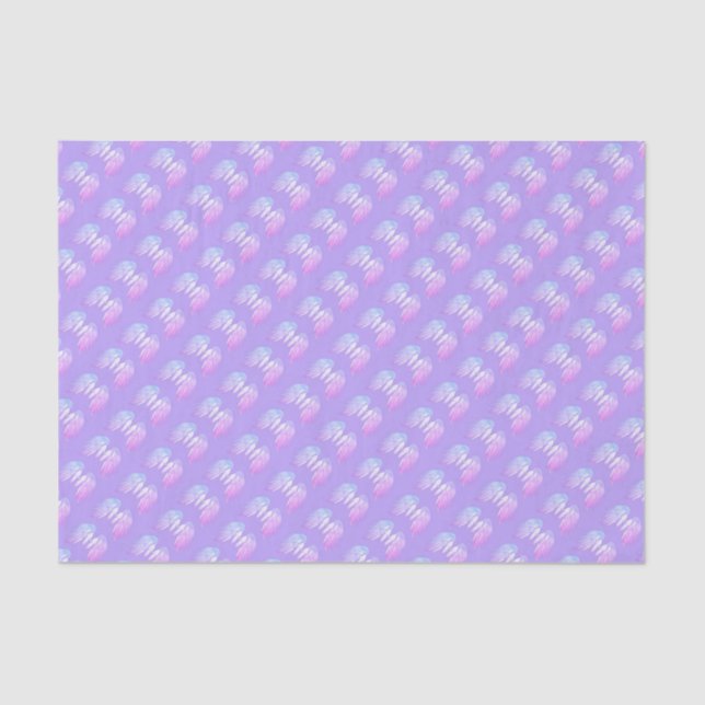 Papel De Seda ANGEL WINGS Fairy Purple Pattern (Anverso)