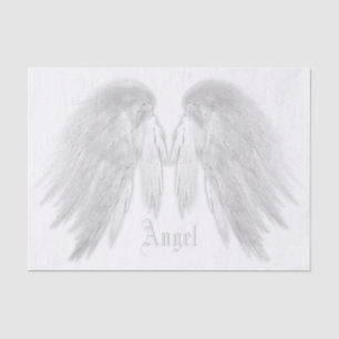 Papel De Seda ANGEL WINGS White Custom Name