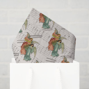 Papel De Seda Ángeles de Navidad Victorianos Scrap Religioso Vin