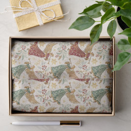 Papel De Seda Ángeles de Navidad Vintage