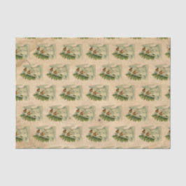 Papel De Seda Ángeles del árbol de Navidad Pergamino antiguo vic