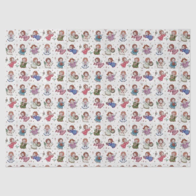 Papel De Seda Ángeles Navidades (Anverso)