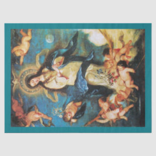 Papel De Seda Ángeles y Inmaculada Concepción de la Virgen