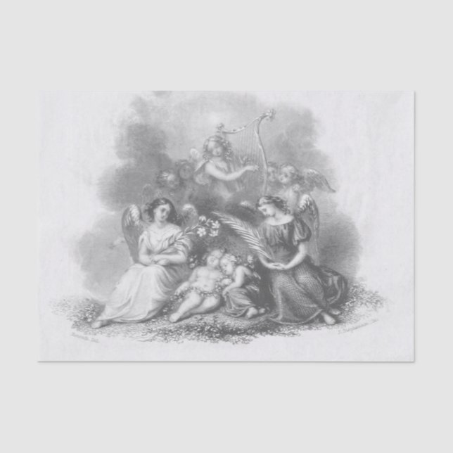 Papel De Seda Ángeles y querubes (Anverso)