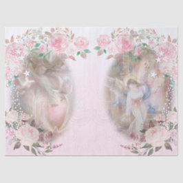 Papel De Seda Ángeles y Rosas y desenlace rosado