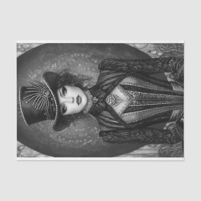 Papel De Seda Anillo de Dama Domadora de Dark Steampunk DN7RF De (Anverso)