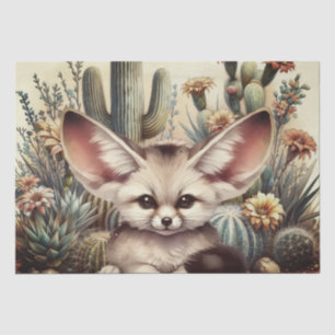 Papel De Seda Animal Cute Fennec Fox