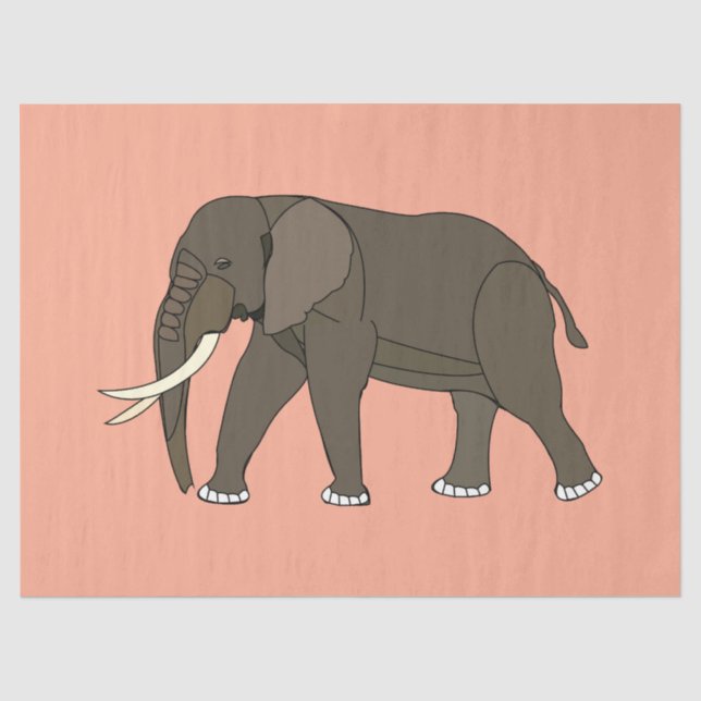 Papel De Seda Animal Elefante (Anverso)