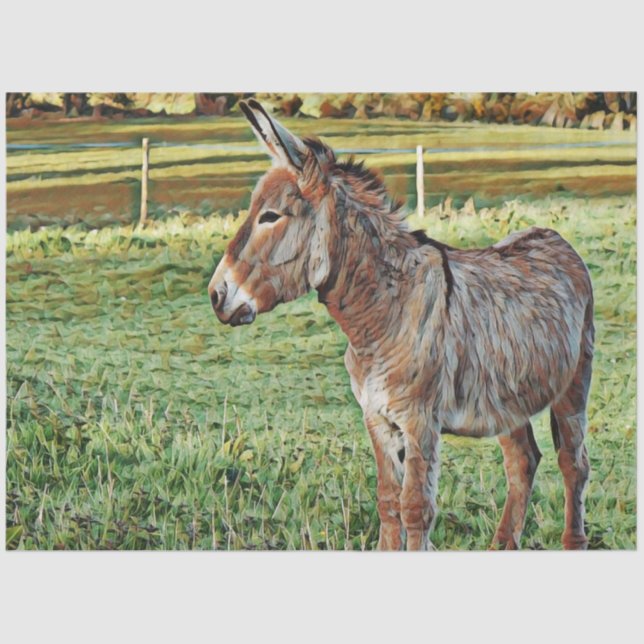 Papel De Seda animal inteligente-burro 1 (Anverso)