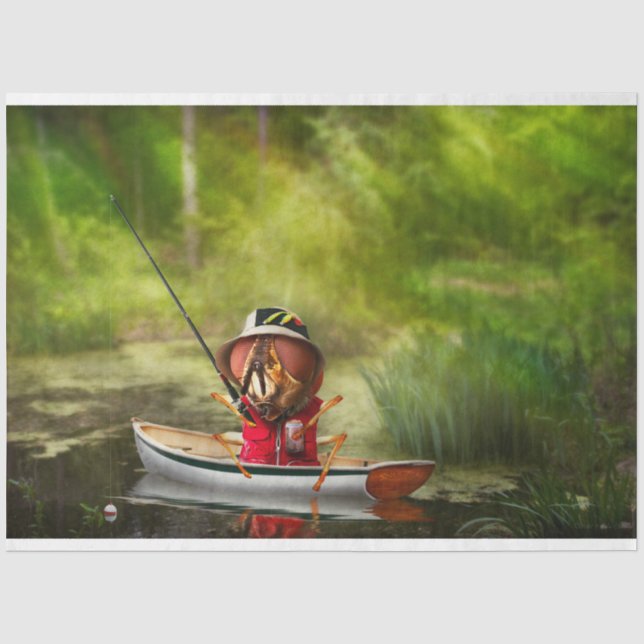 Papel De Seda Animal - Volador - Pesca con mosca (Anverso)