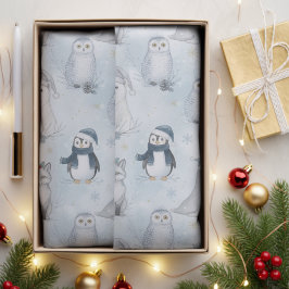 Papel De Seda Animales Árticos de Invierno Animales Polares Ador