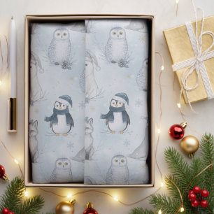 Papel De Seda Animales Árticos de Invierno Animales Polares Ador