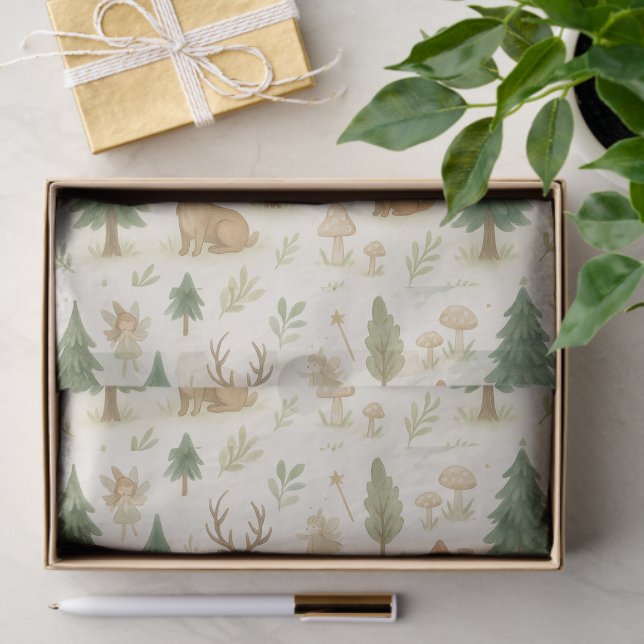 Papel De Seda Animales boscosos encantados y singulares (Regalo )