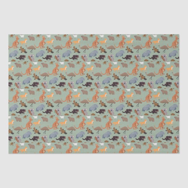 Papel De Seda Animales de Australia Aussie Wildlife (Anverso)