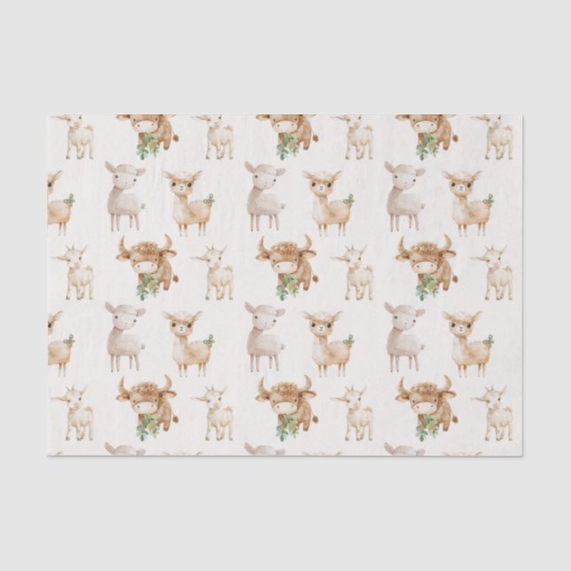 Papel De Seda Animales de cría de bebés (Anverso)