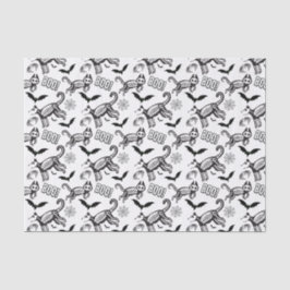 Papel De Seda Animales de esqueleto blanco